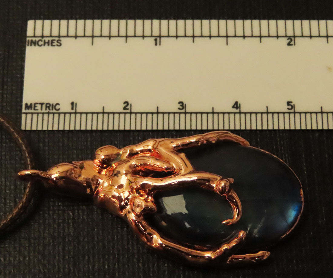 Labradorite Electroformed Pendant