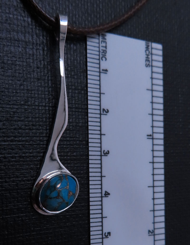 Silver Pendant with Turquoise
