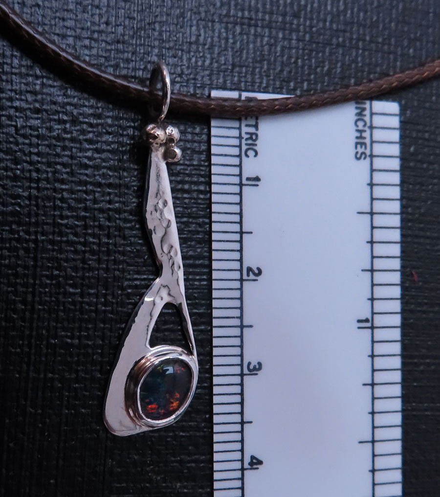 Silver Pendant with Triplet Opal