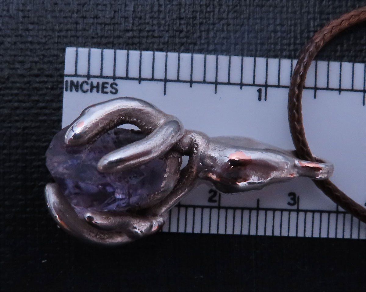 Amethyst & Roots Pendant