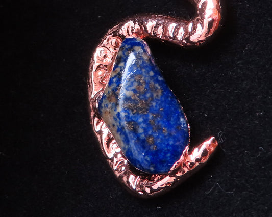 Lapis with Electroformed Snake Pendant