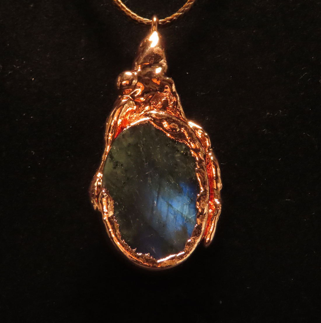 Labradorite Electroformed Pendant