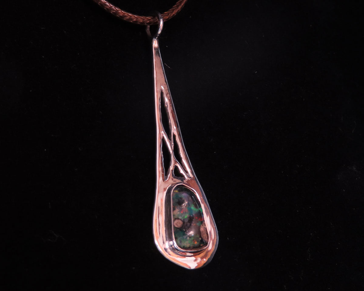 Ethiopian Opal in Sterling Silver Pendent