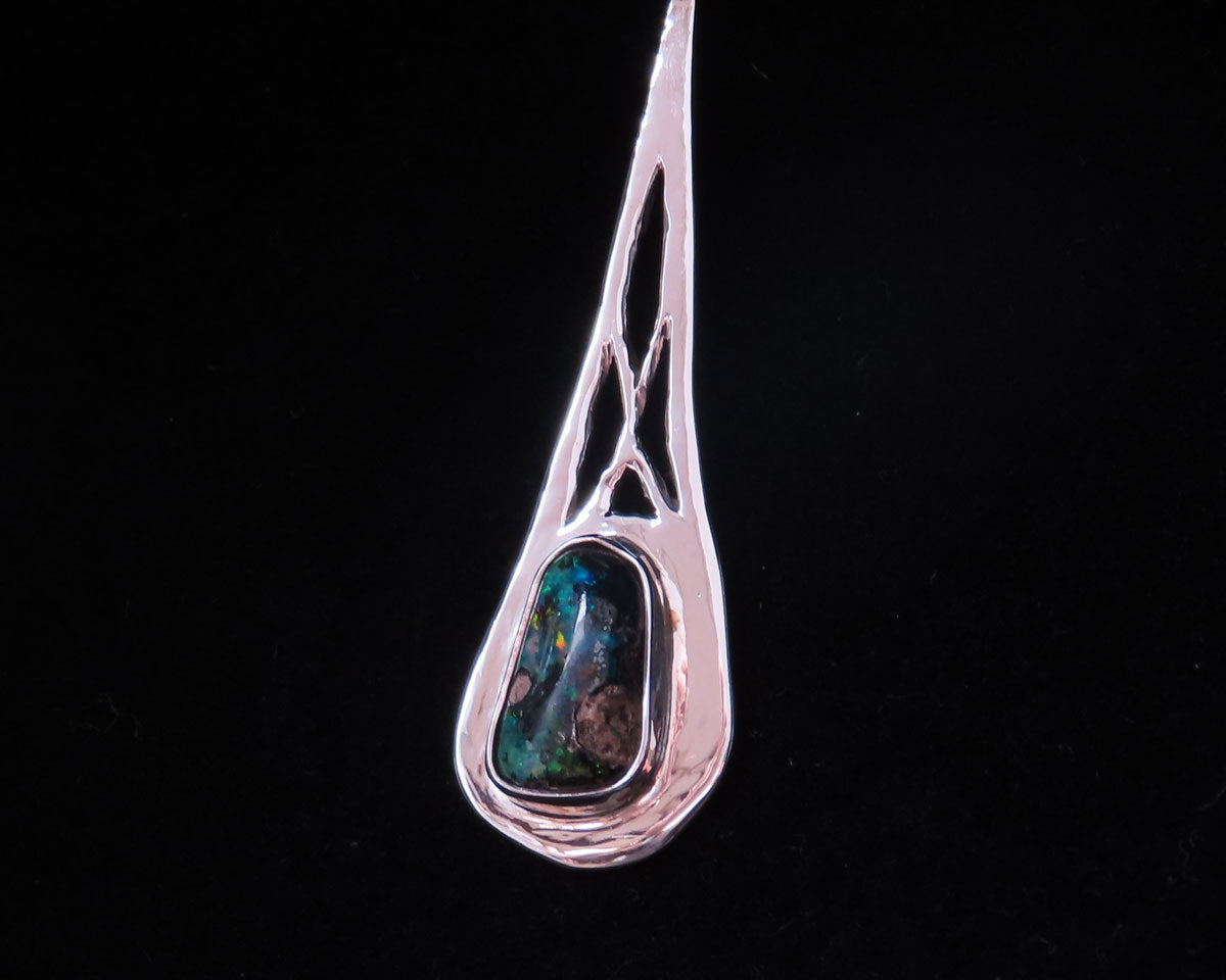 Ethiopian Opal in Sterling Silver Pendent