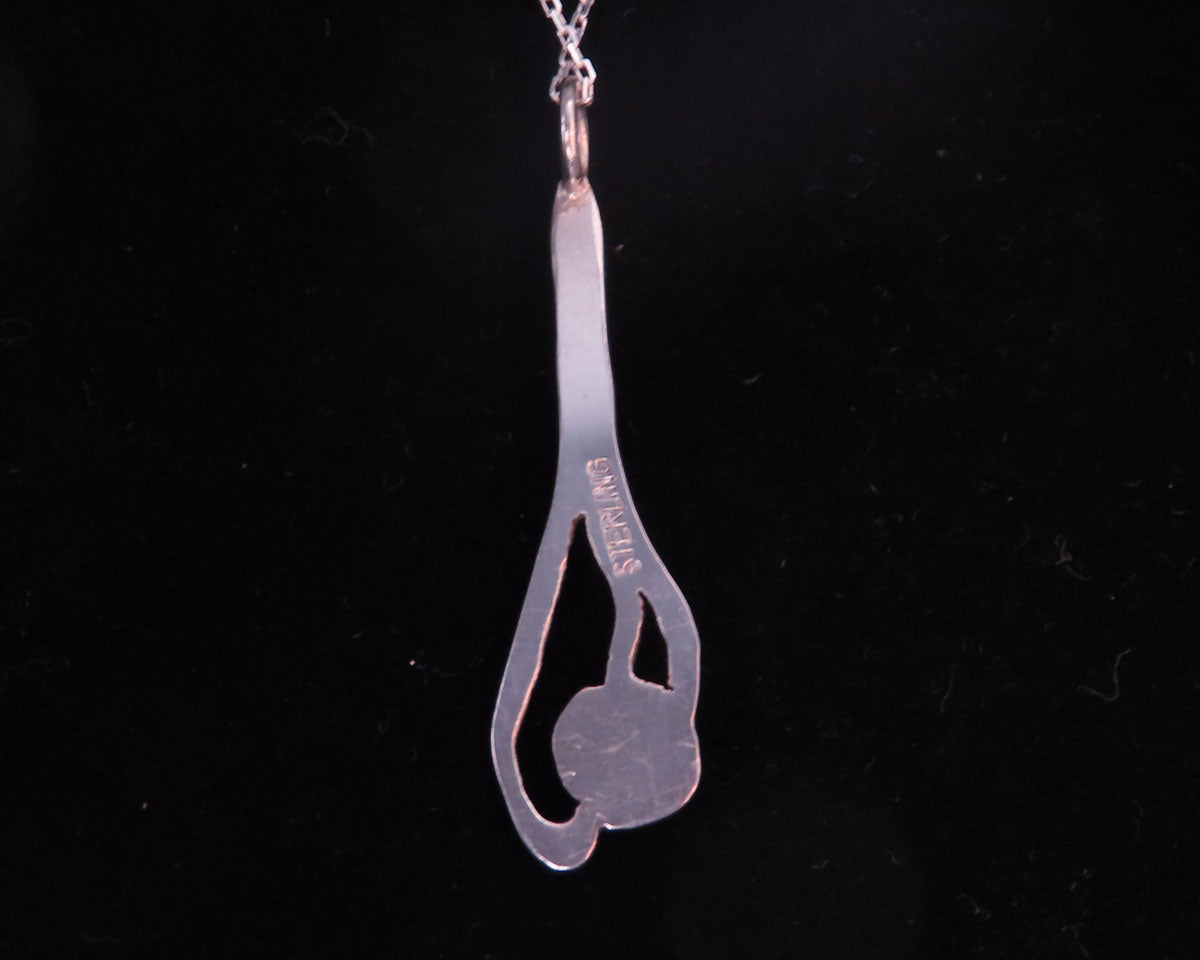 Sterling Silver with Black Opal