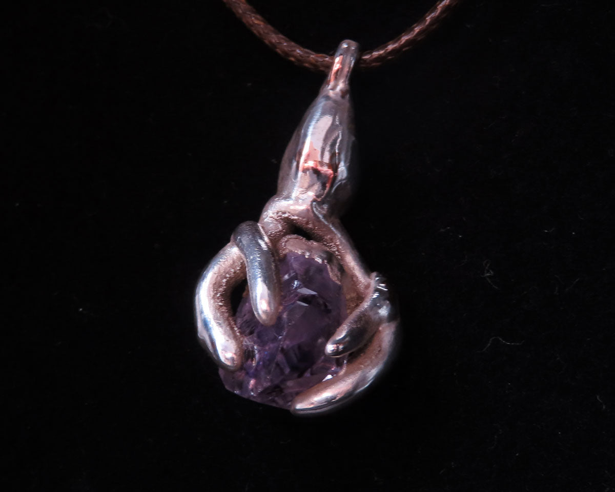 Amethyst & Roots Pendant