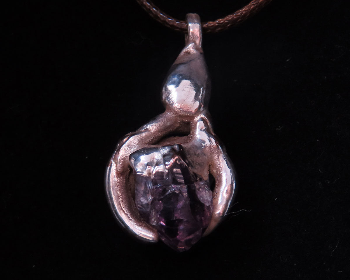 Amethyst & Roots Pendant